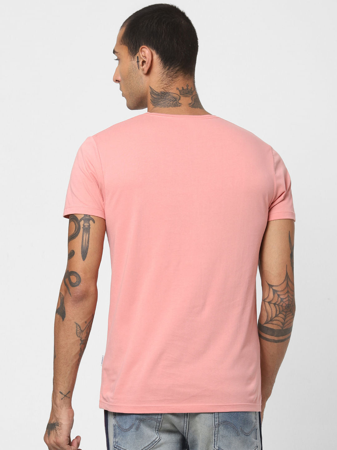 Pink V Neck T-SHIRT