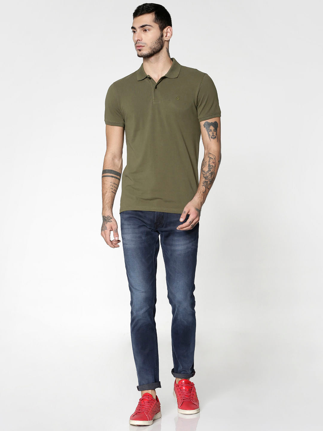 Black Polo Neck T-Shirt