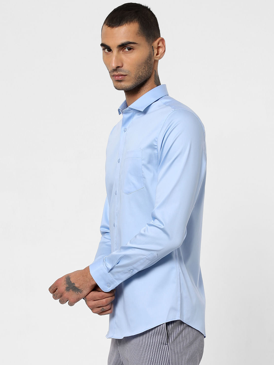 Light Blue Full Sleeves Shirt