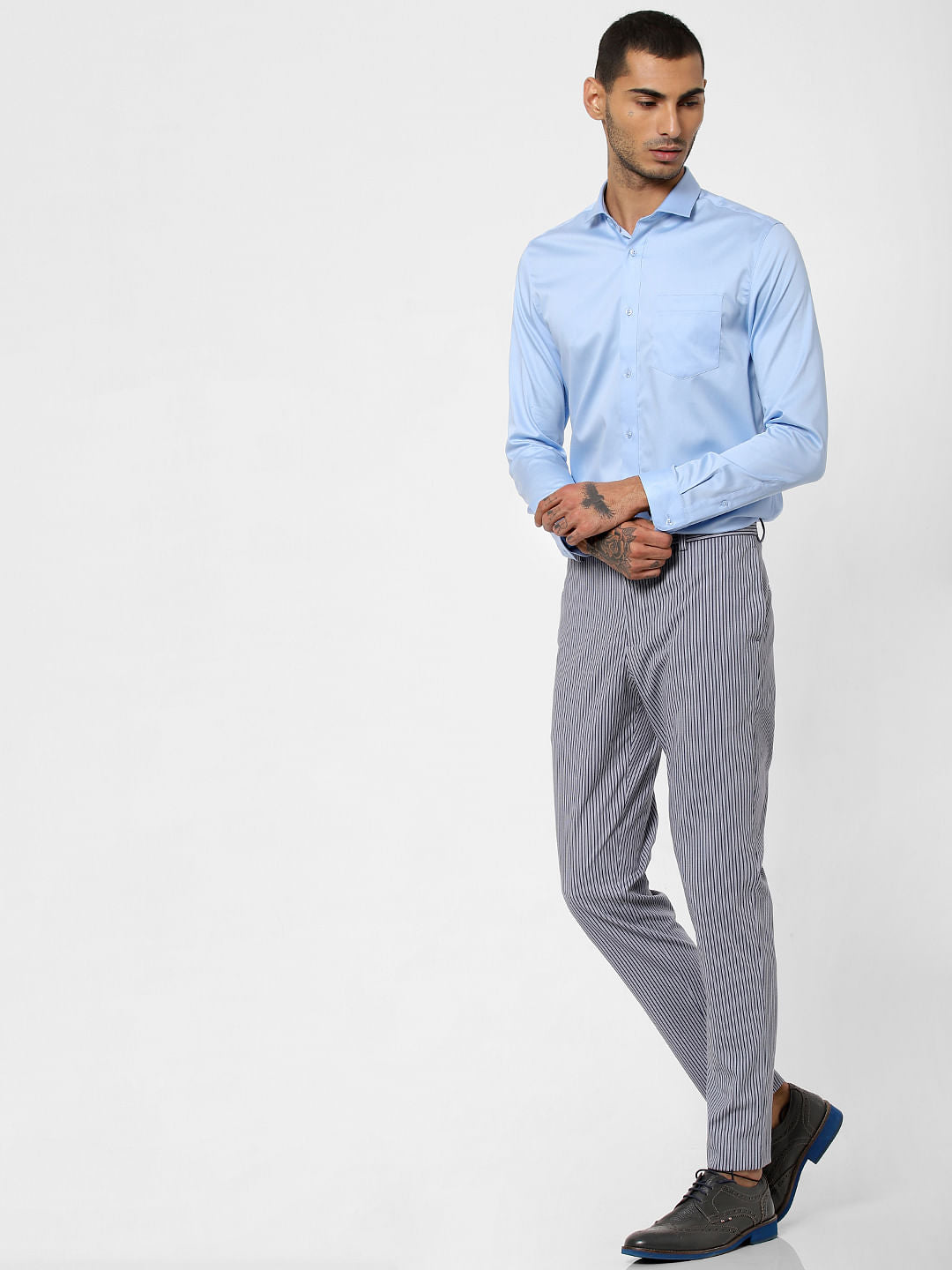 Light Blue Full Sleeves Shirt