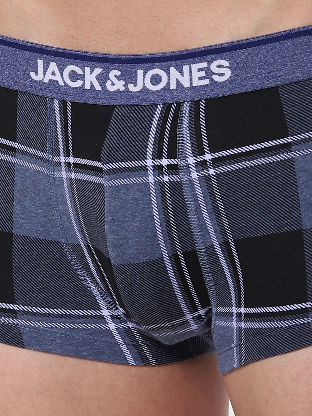 Blue Check Brazilian Trunks