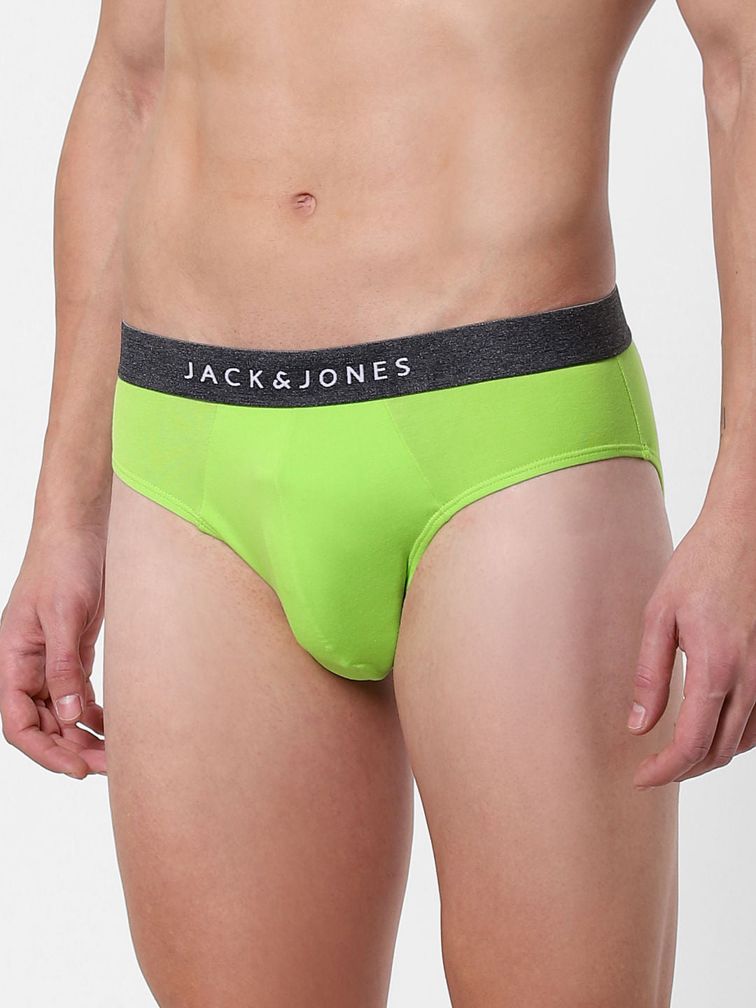 Green Logo Print Briefs