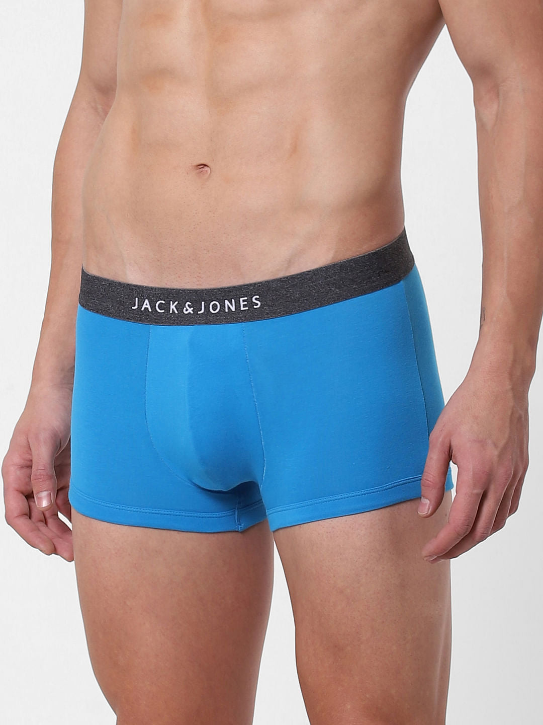 Blue Logo Print Brazilian Trunks