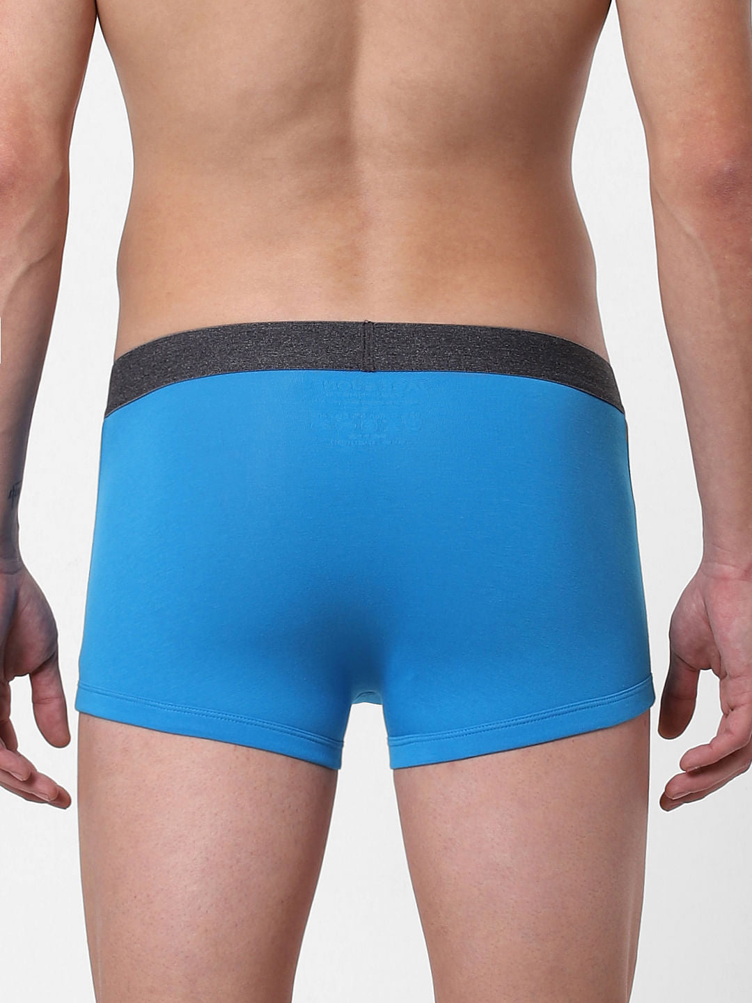 Blue Logo Print Brazilian Trunks