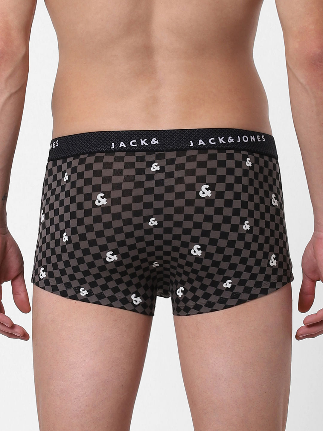 Black Check Brazilian Trunks
