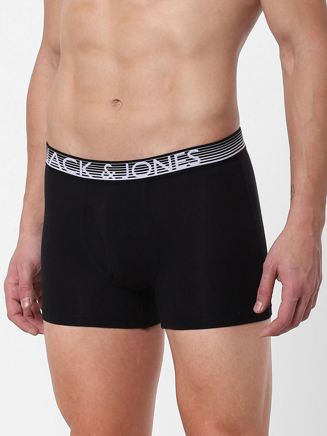 Black Logo Print Trunks