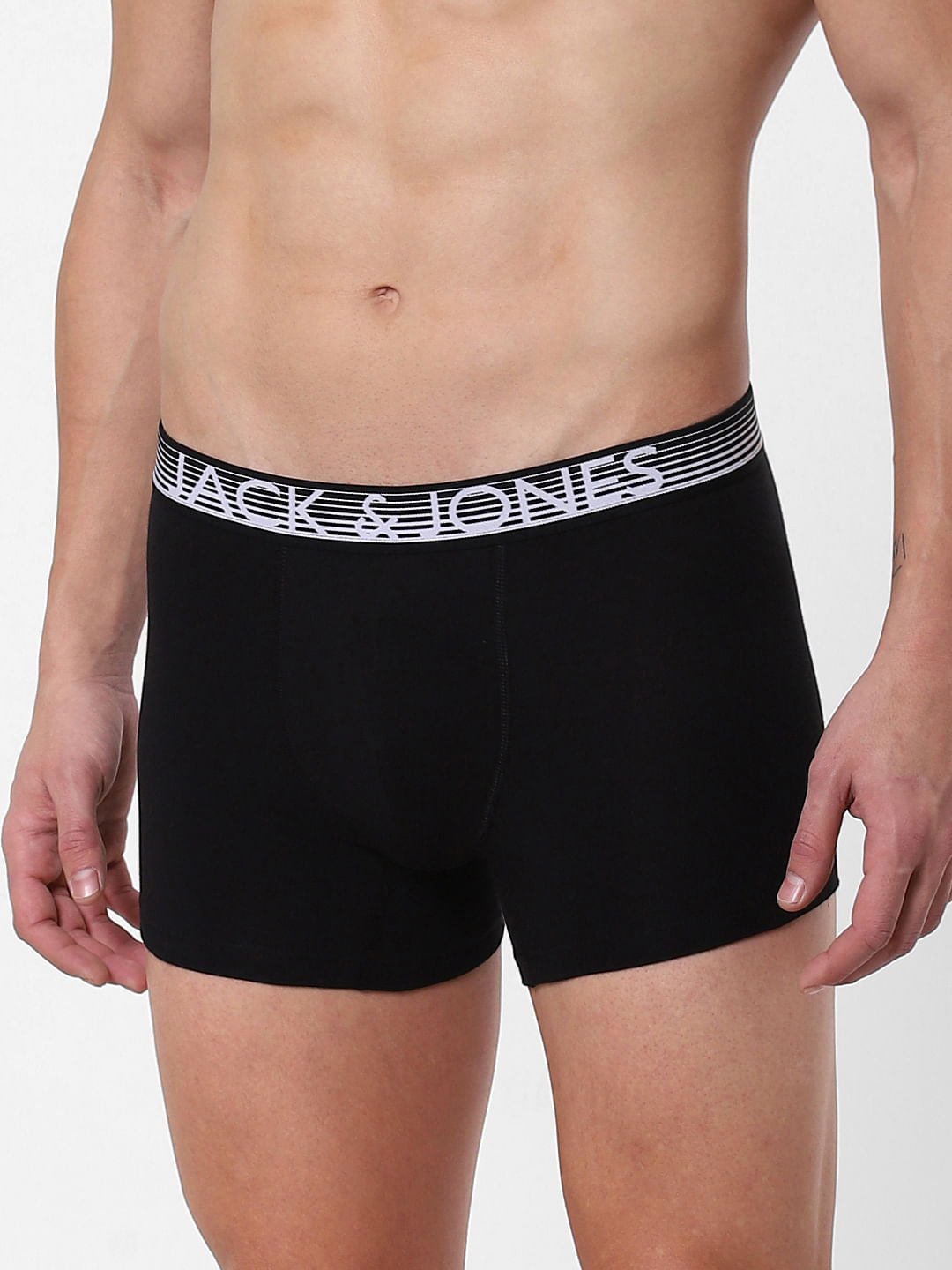 Black Logo Print Trunks