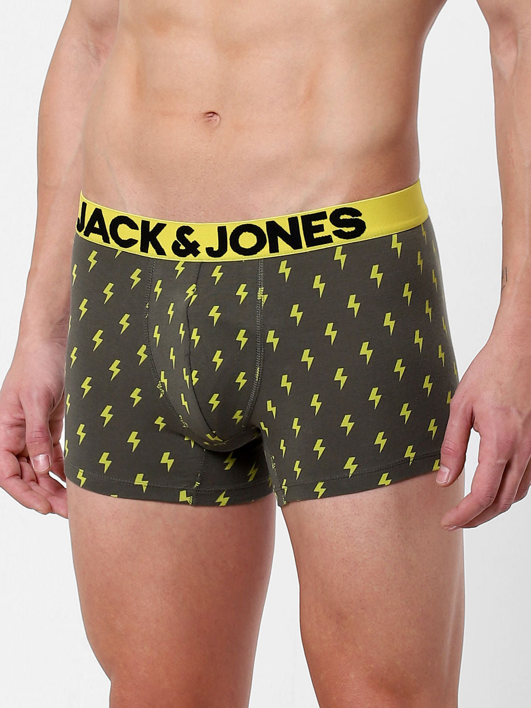 Green All Over Print Brazilian Trunks