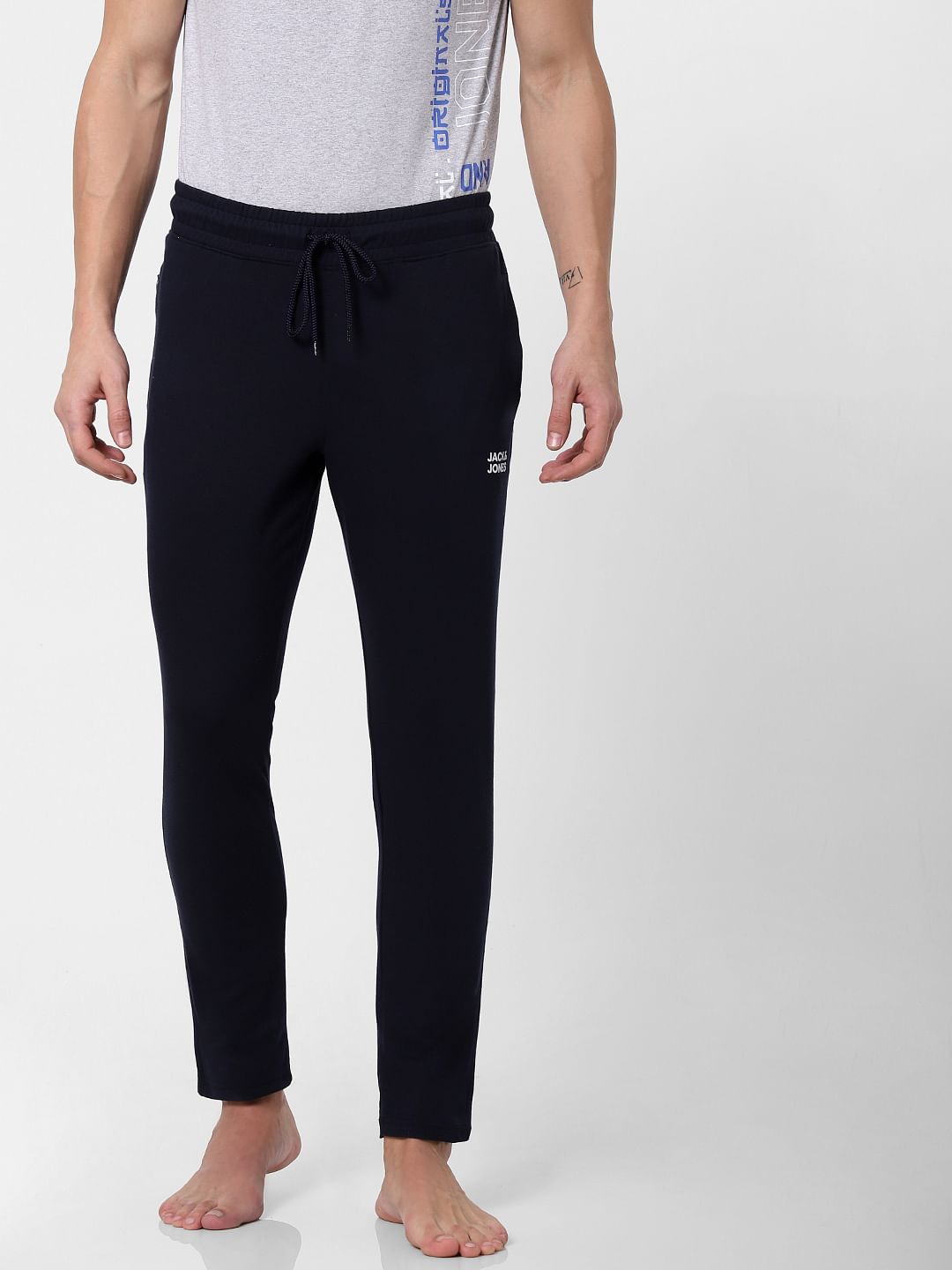 Navy Blue Drawstring Trackpants