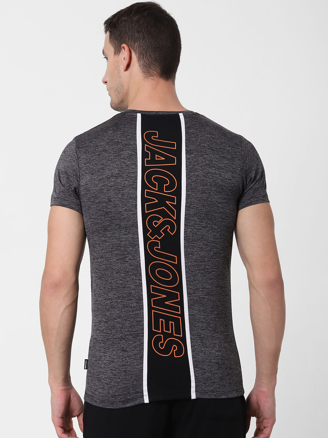 Black Logo Print Crew Neck T-shirt