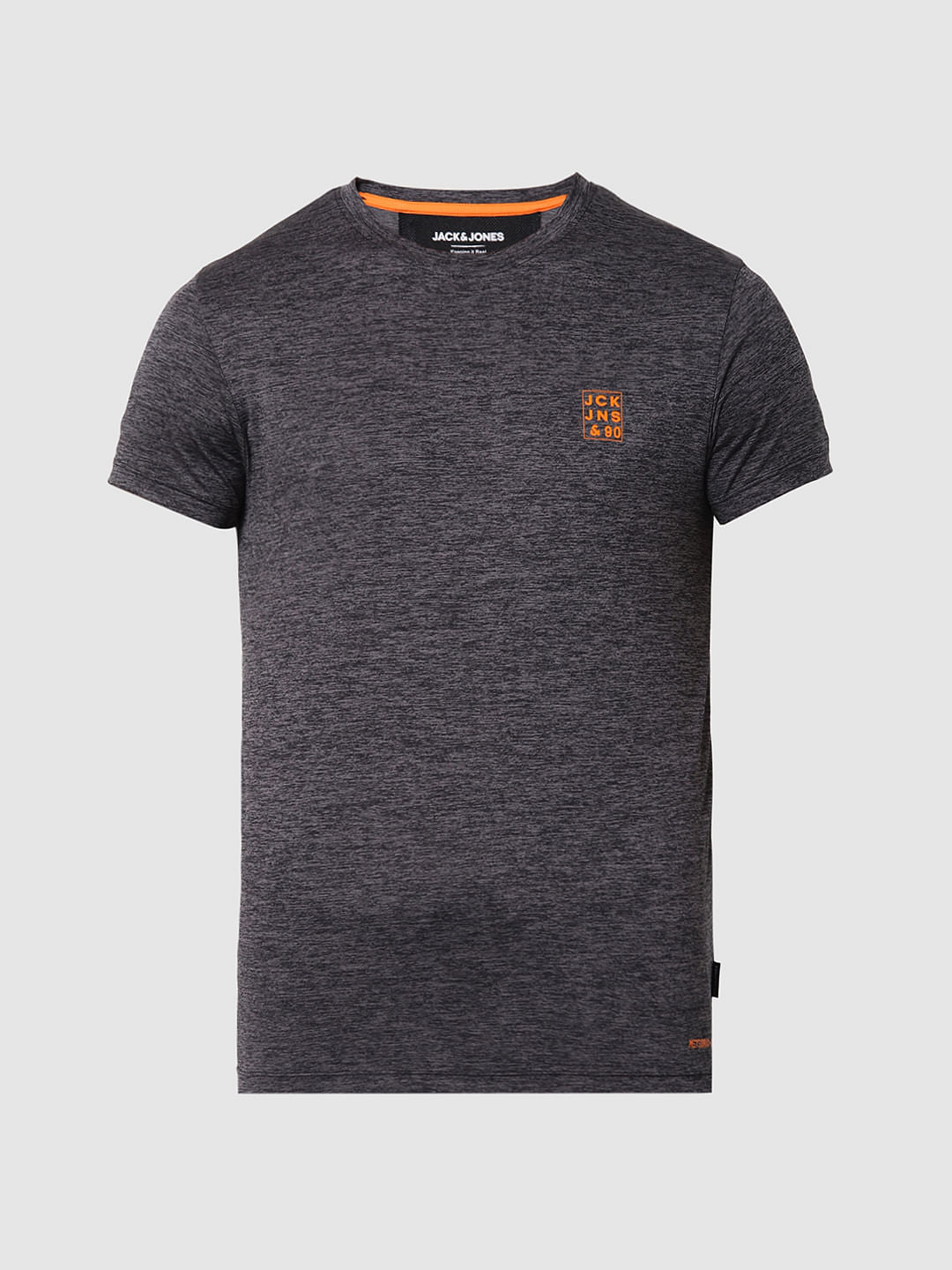 Black Logo Print Crew Neck T-shirt