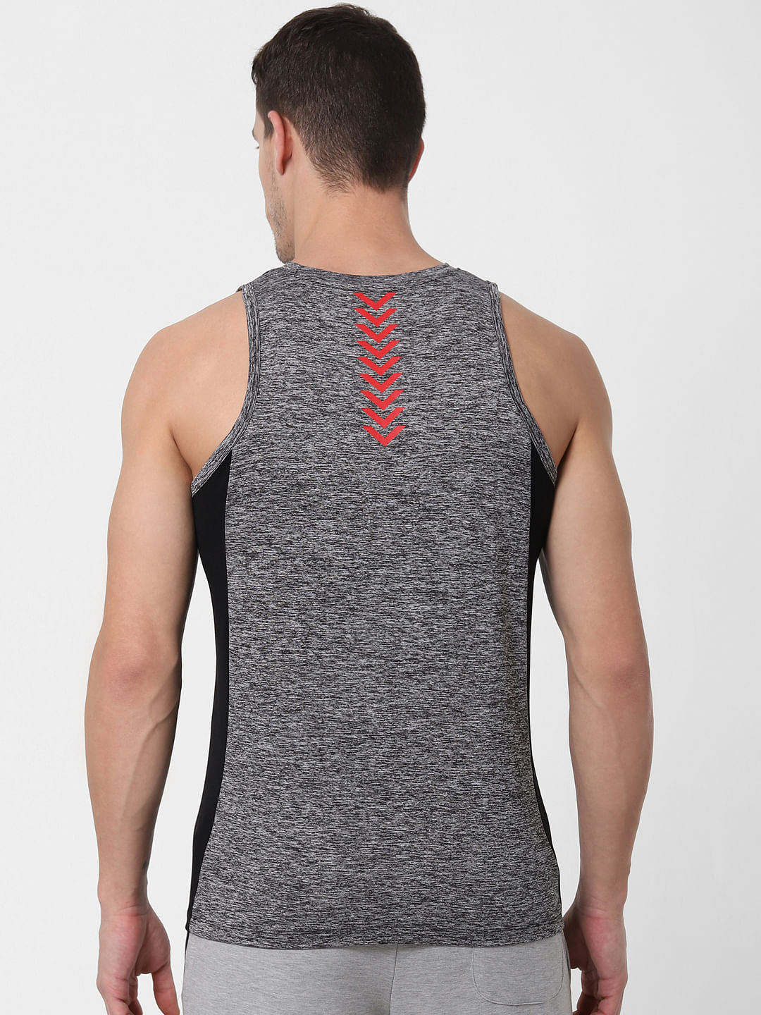 Grey Colourblocked Vest