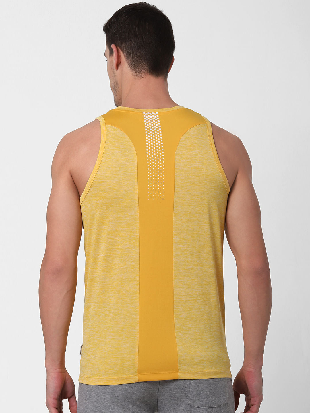 Yellow Back Printed Vest