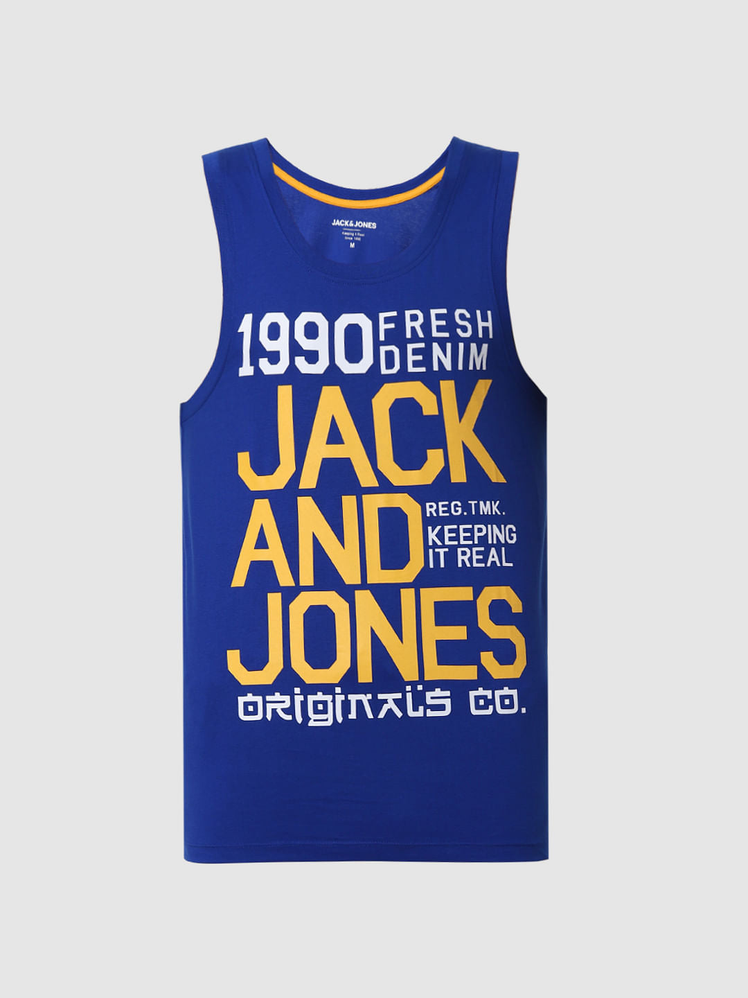 Blue Logo Print Vest