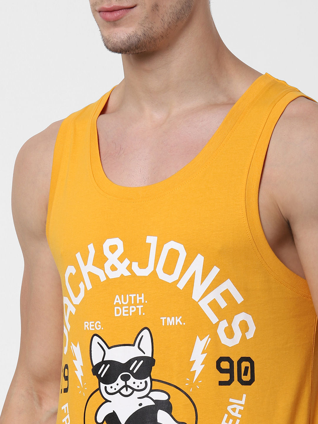 Yellow Printed Vest
