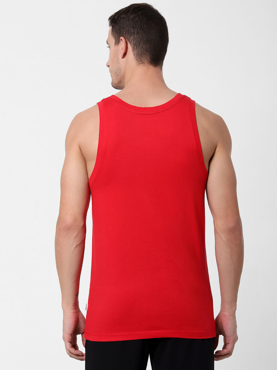Red Logo Print Vest