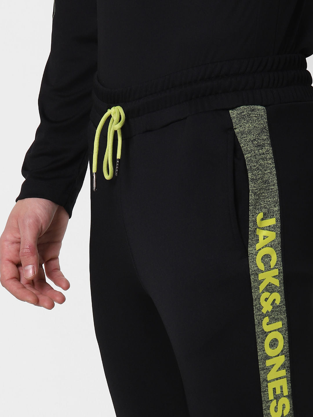 Black Tape Detail Trackpants