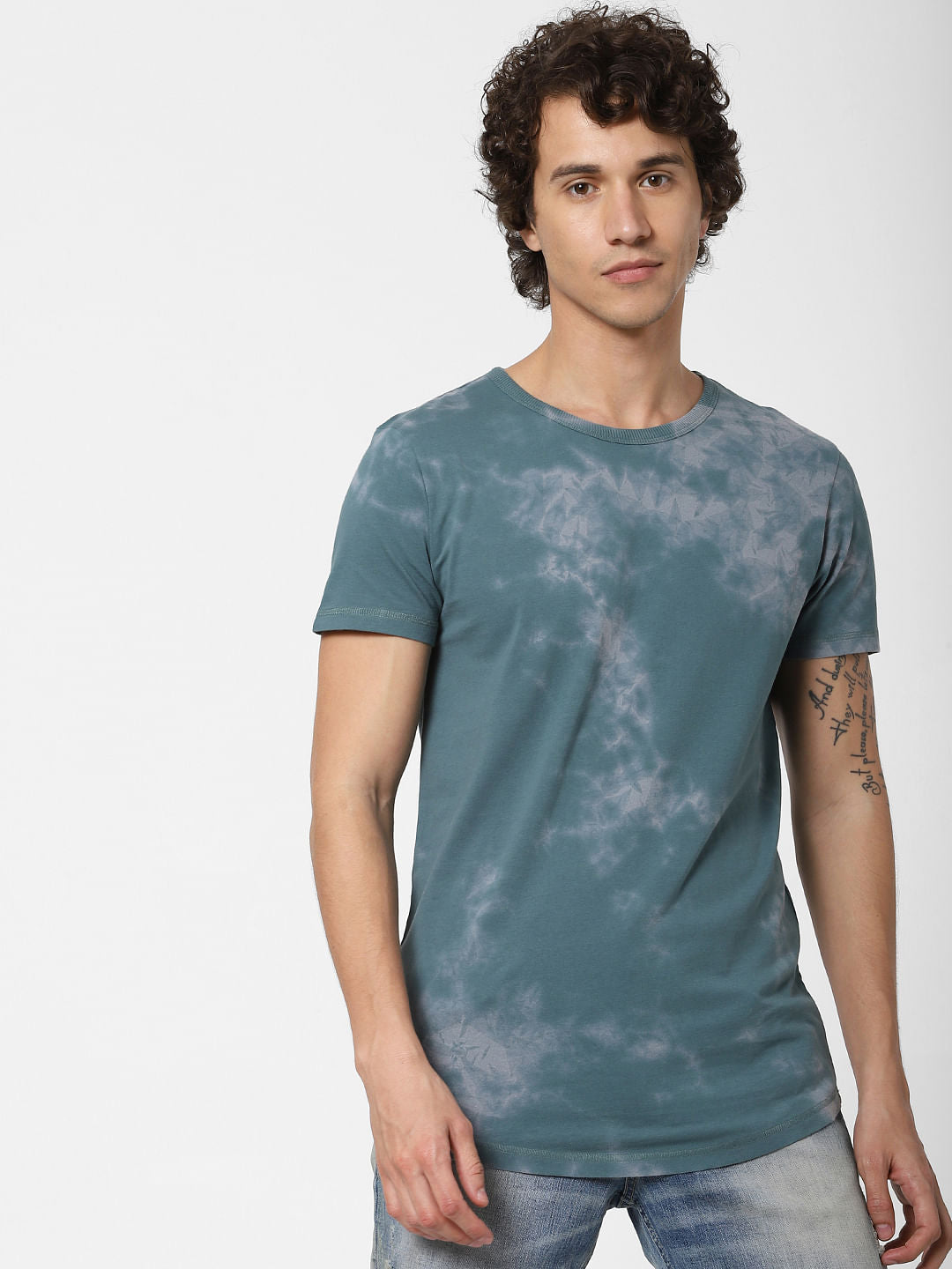 Green Tye & Dye Crew Neck T-shirt