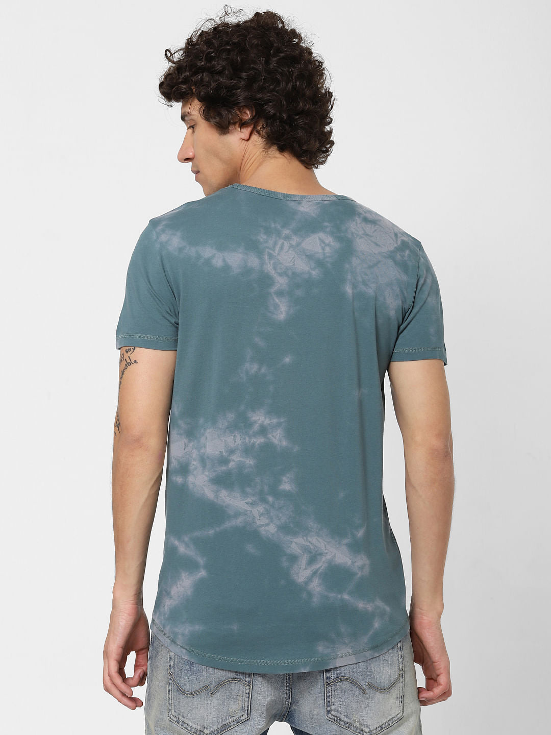 Green Tye & Dye Crew Neck T-shirt