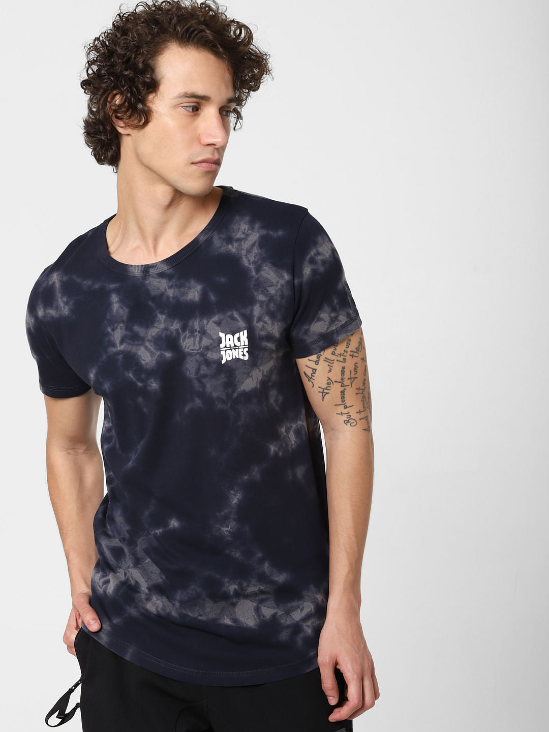 Blue Tye & Dye Crew Neck T-shirt