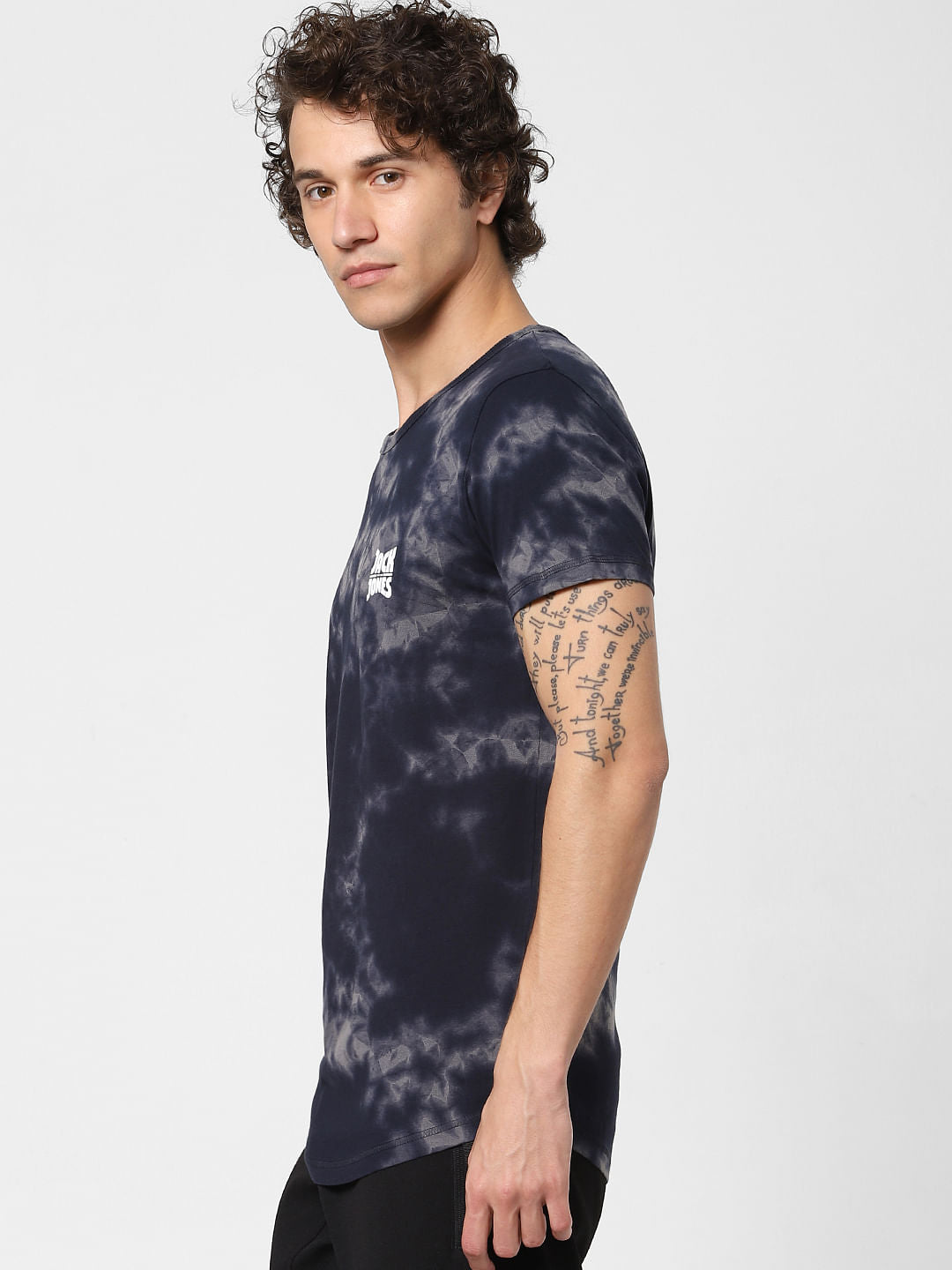 Blue Tye & Dye Crew Neck T-shirt
