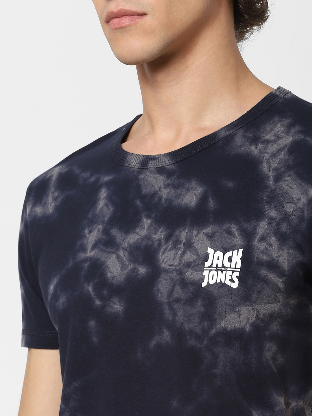 Blue Tye & Dye Crew Neck T-shirt