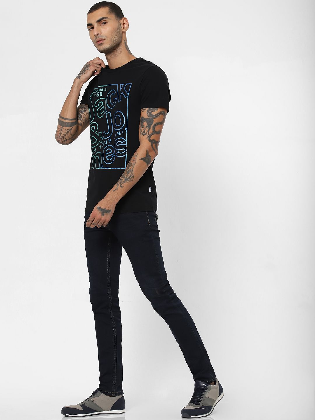Dark Blue Low Rise Ben Skinny Fit Jeans