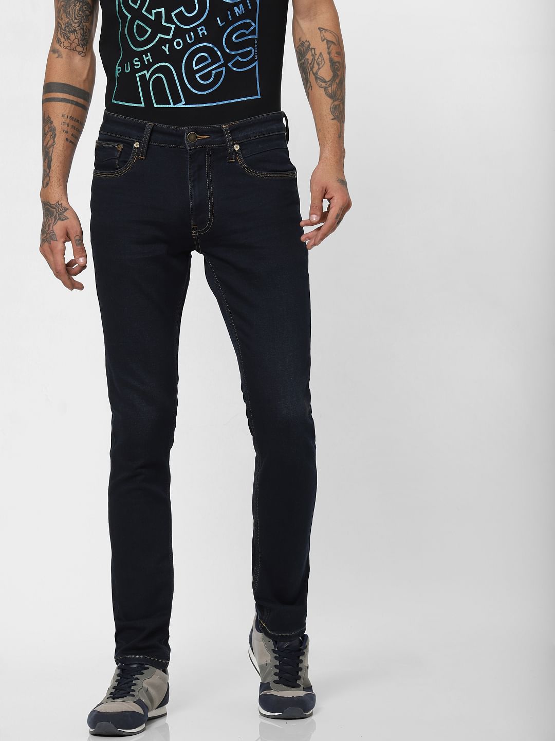 Dark Blue Low Rise Ben Skinny Fit Jeans