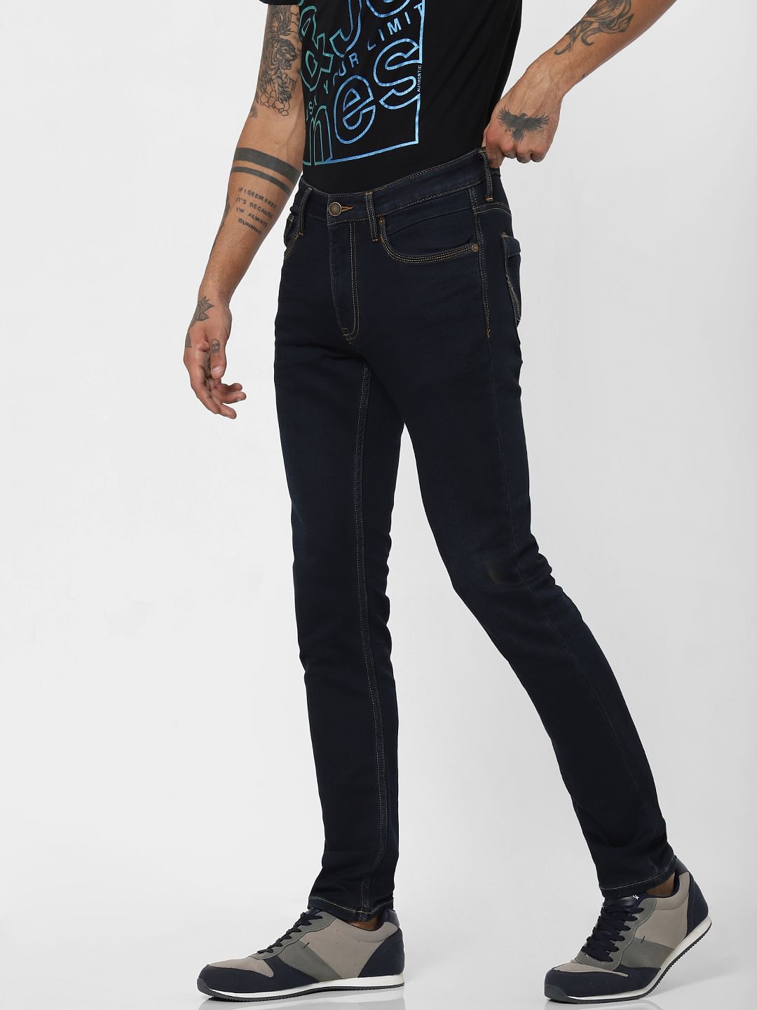 Dark Blue Low Rise Ben Skinny Fit Jeans