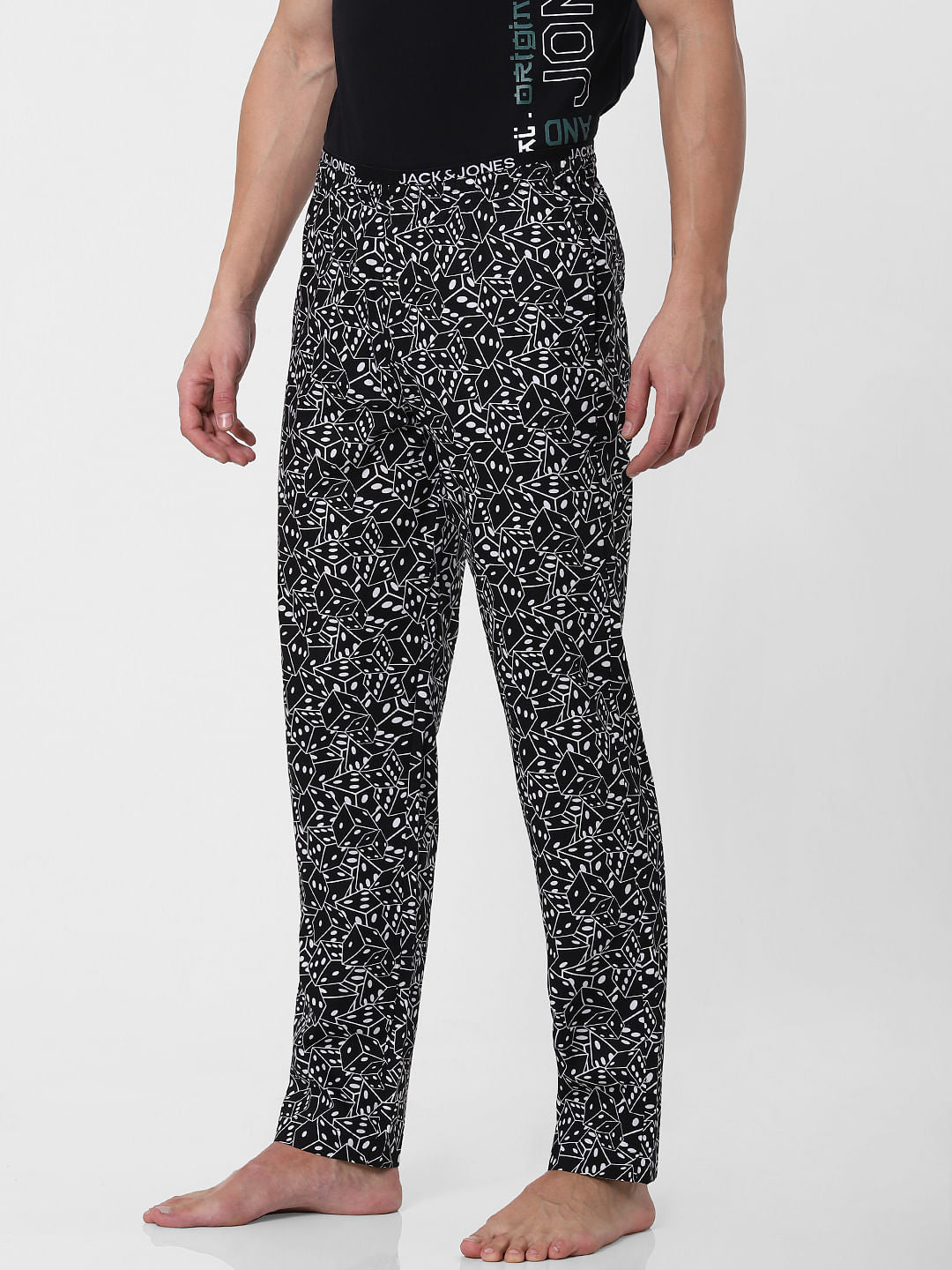 Black Dice Print Pyjama