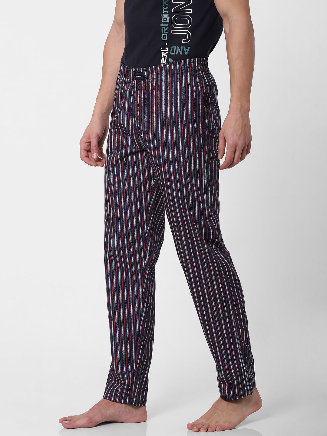 Navy Blue Striped Pyjama