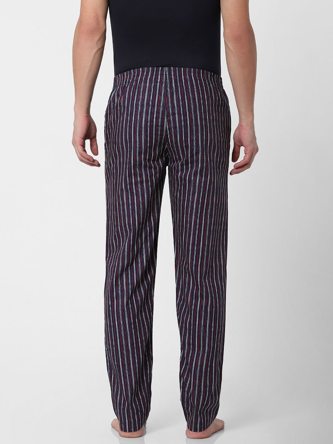 Navy Blue Striped Pyjama