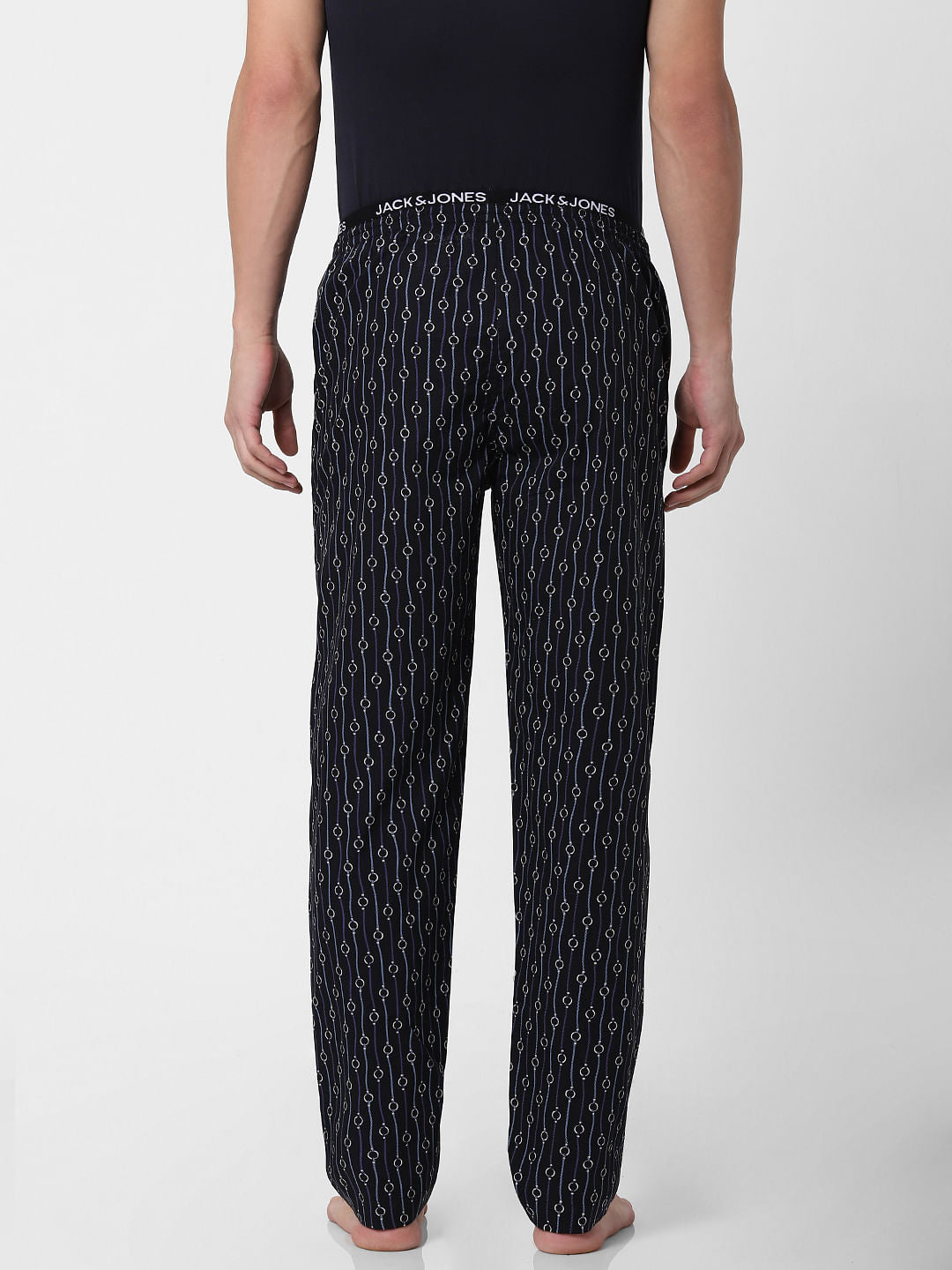 Navy Blue Printed Pyjama