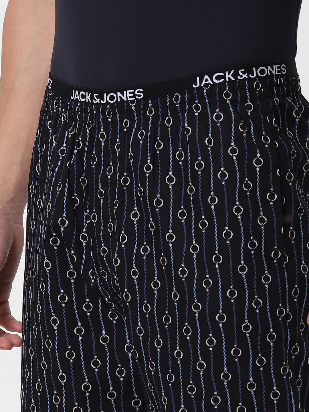 Navy Blue Printed Pyjama