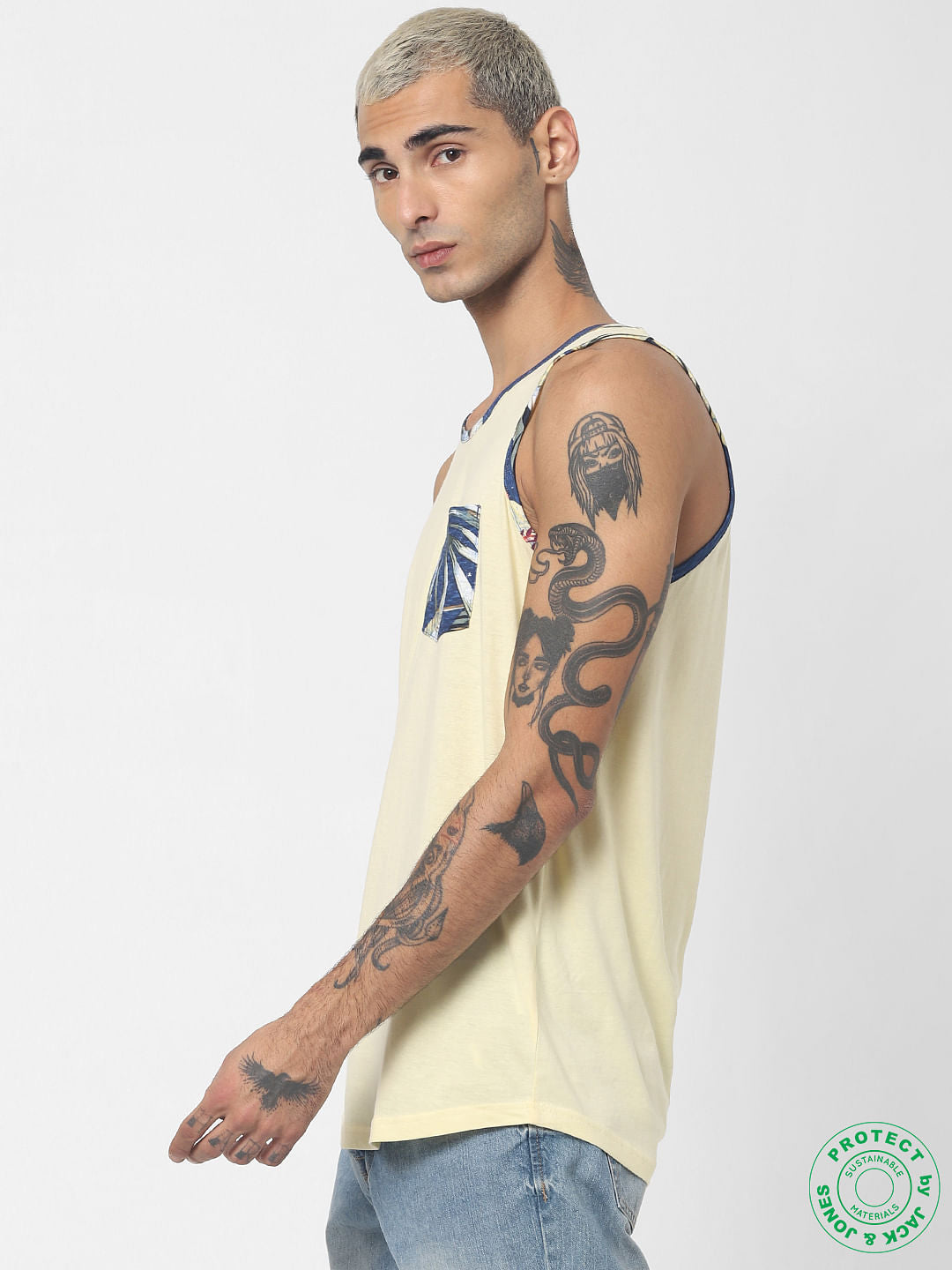Yellow Patch Pocket Vest