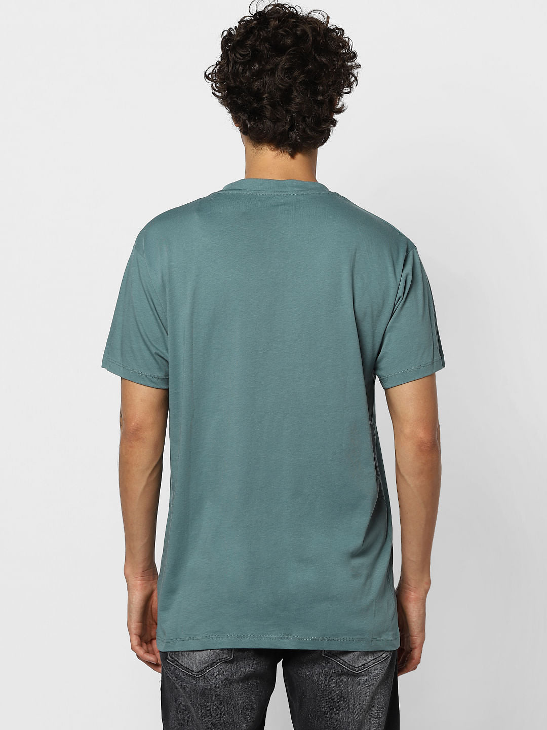 Green Patch Pocket Crew Neck T-shirt
