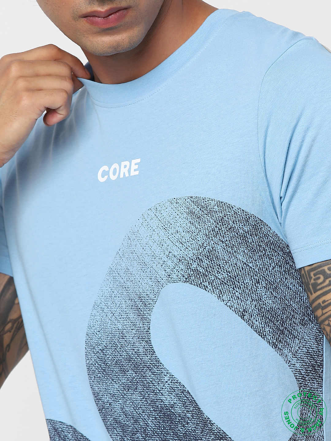 Dusk Blue Graphic Print T-shirt
