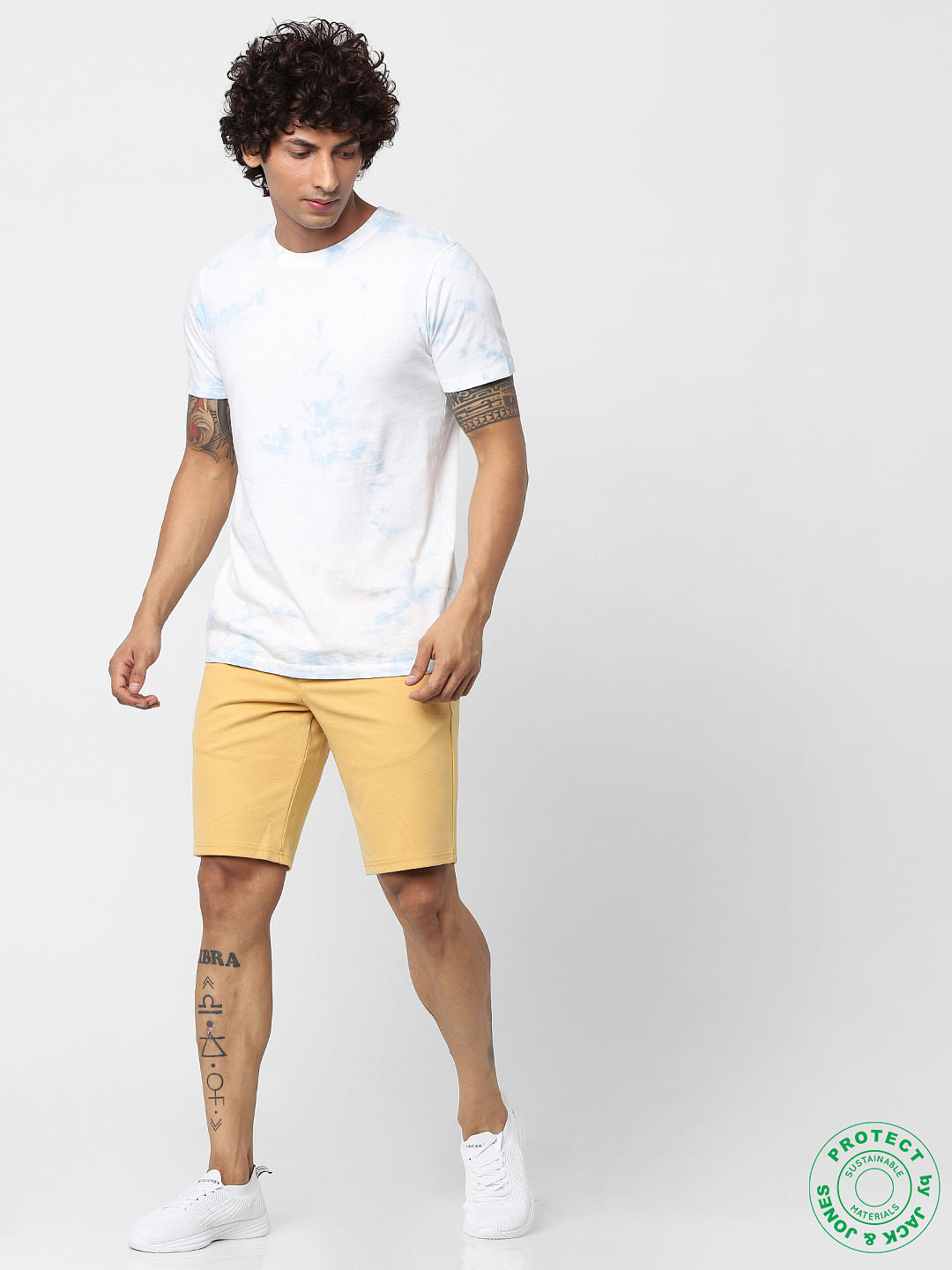 Blue Tie & Dye Crew Neck T-shirt