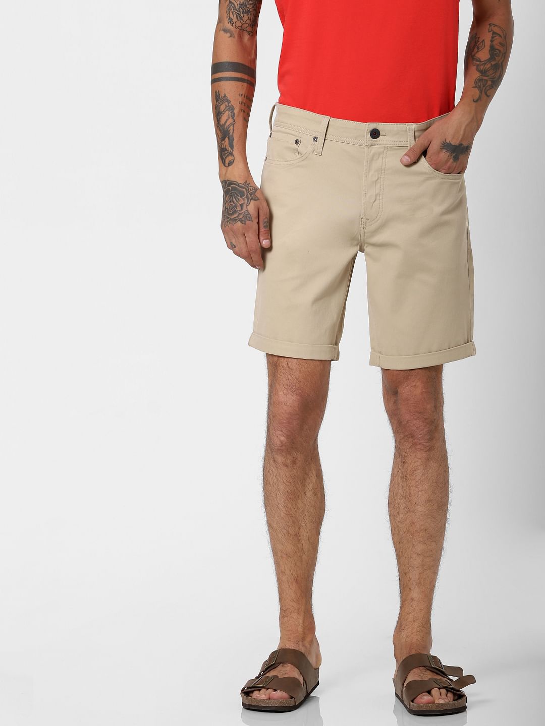 Grey Low Rise Shorts