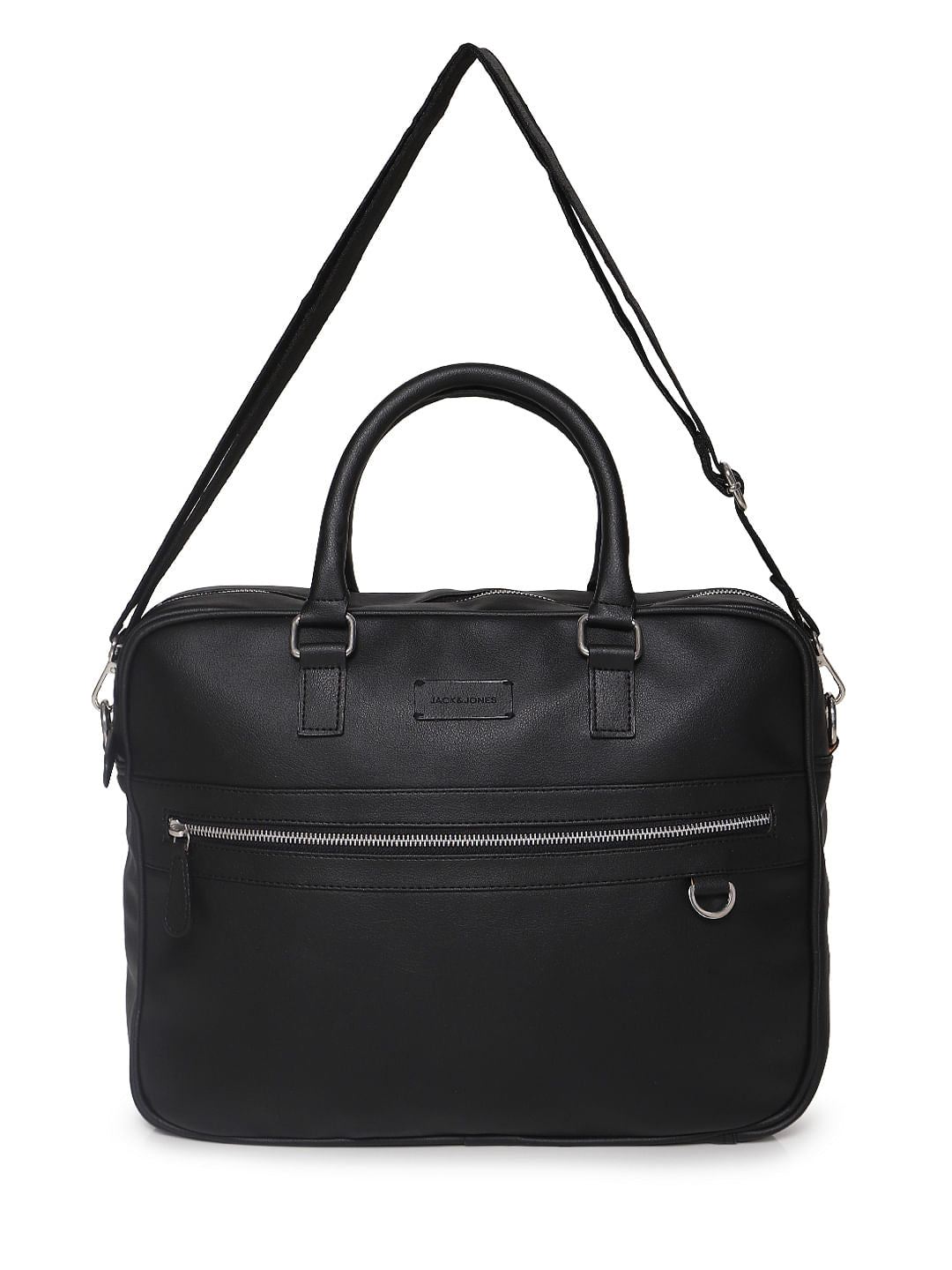Black PU Messenger Bag