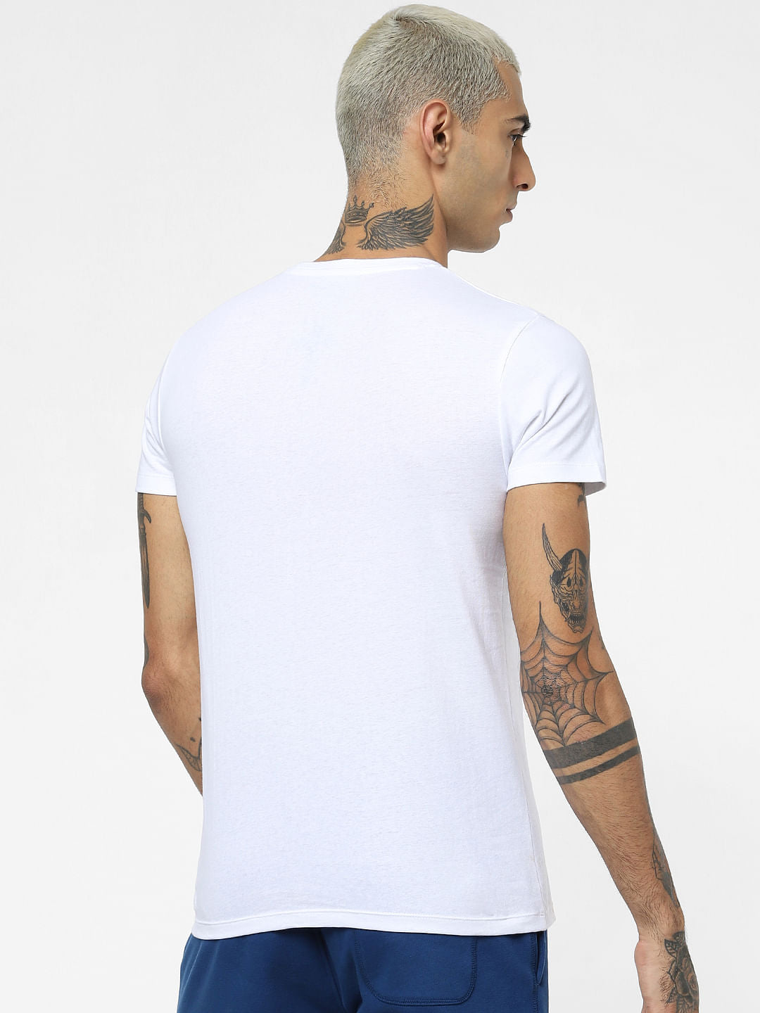 White Pride Embroidered Logo Print T-shirt