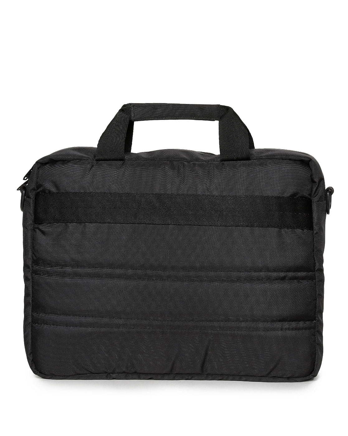 Black Logo Print Laptop Bag