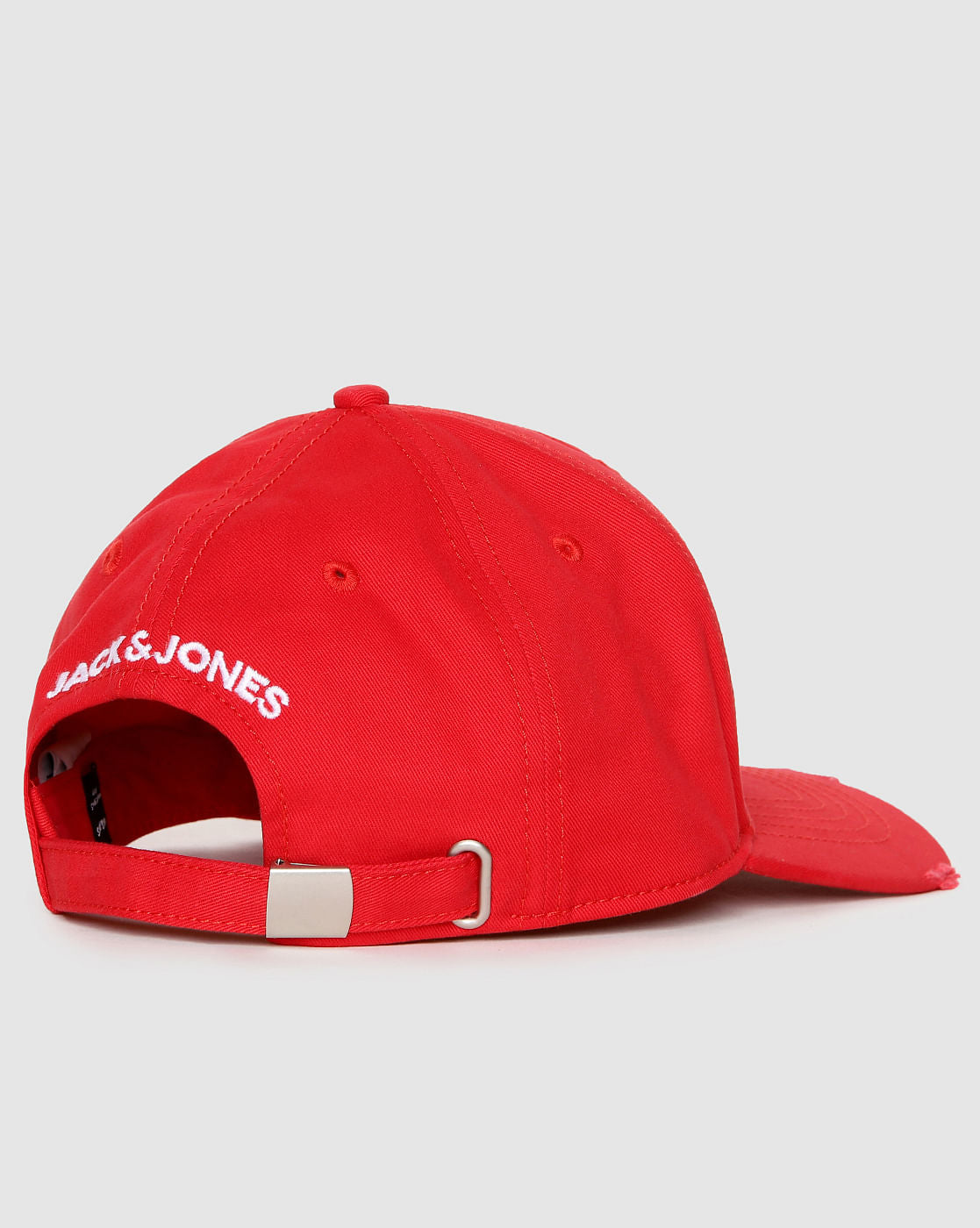 Red Logo Print Baseball Cap