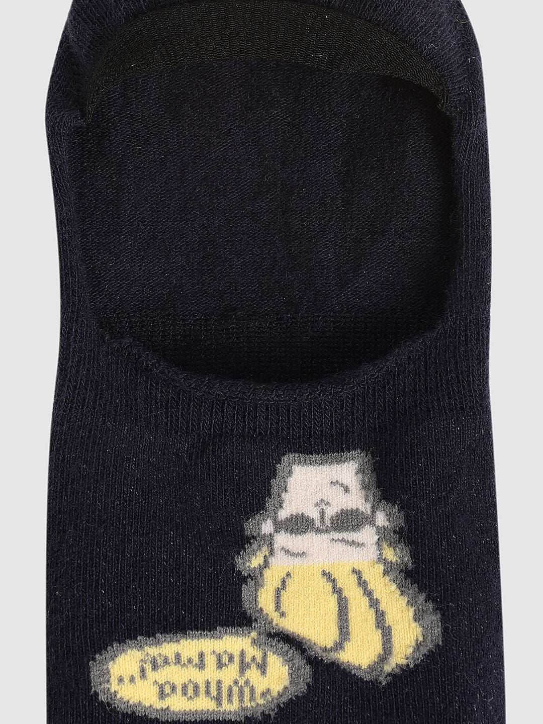 X Johnny Bravo Navy Blue No Show Socks