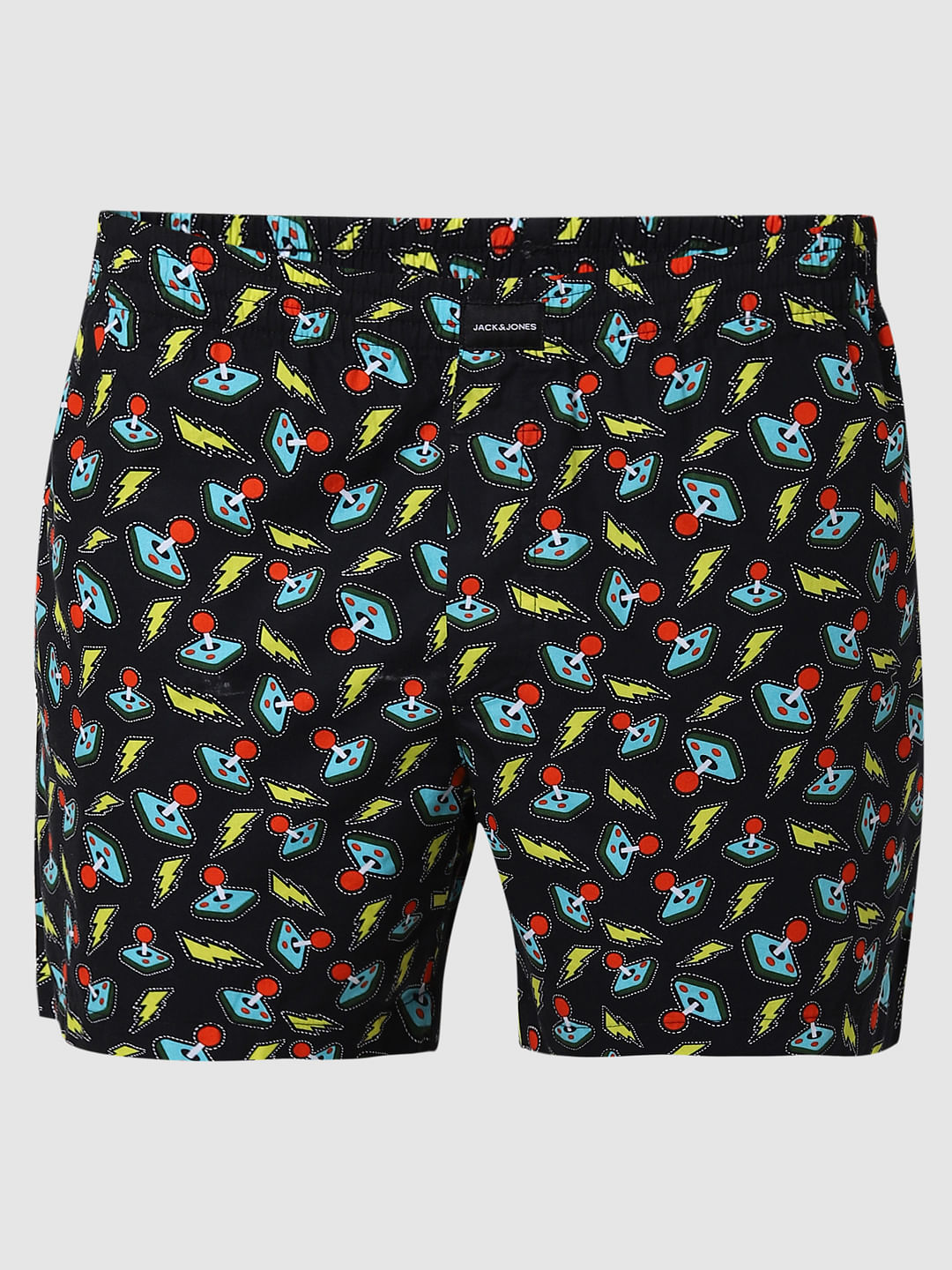 Black Graphic Print Boxers