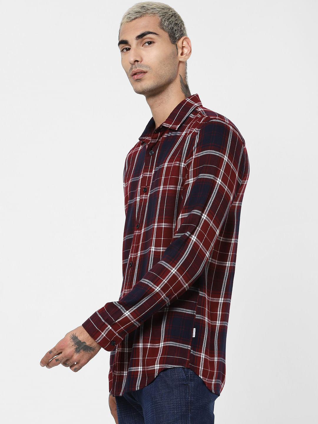 Red Check Full Sleeves Shirt