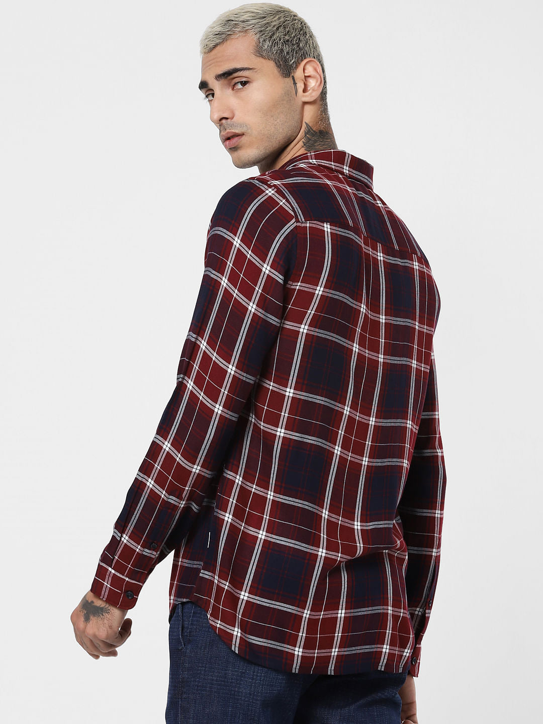 Red Check Full Sleeves Shirt