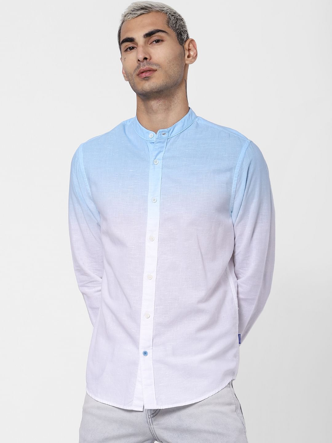 Blue Ombre Full Sleeves Shirt