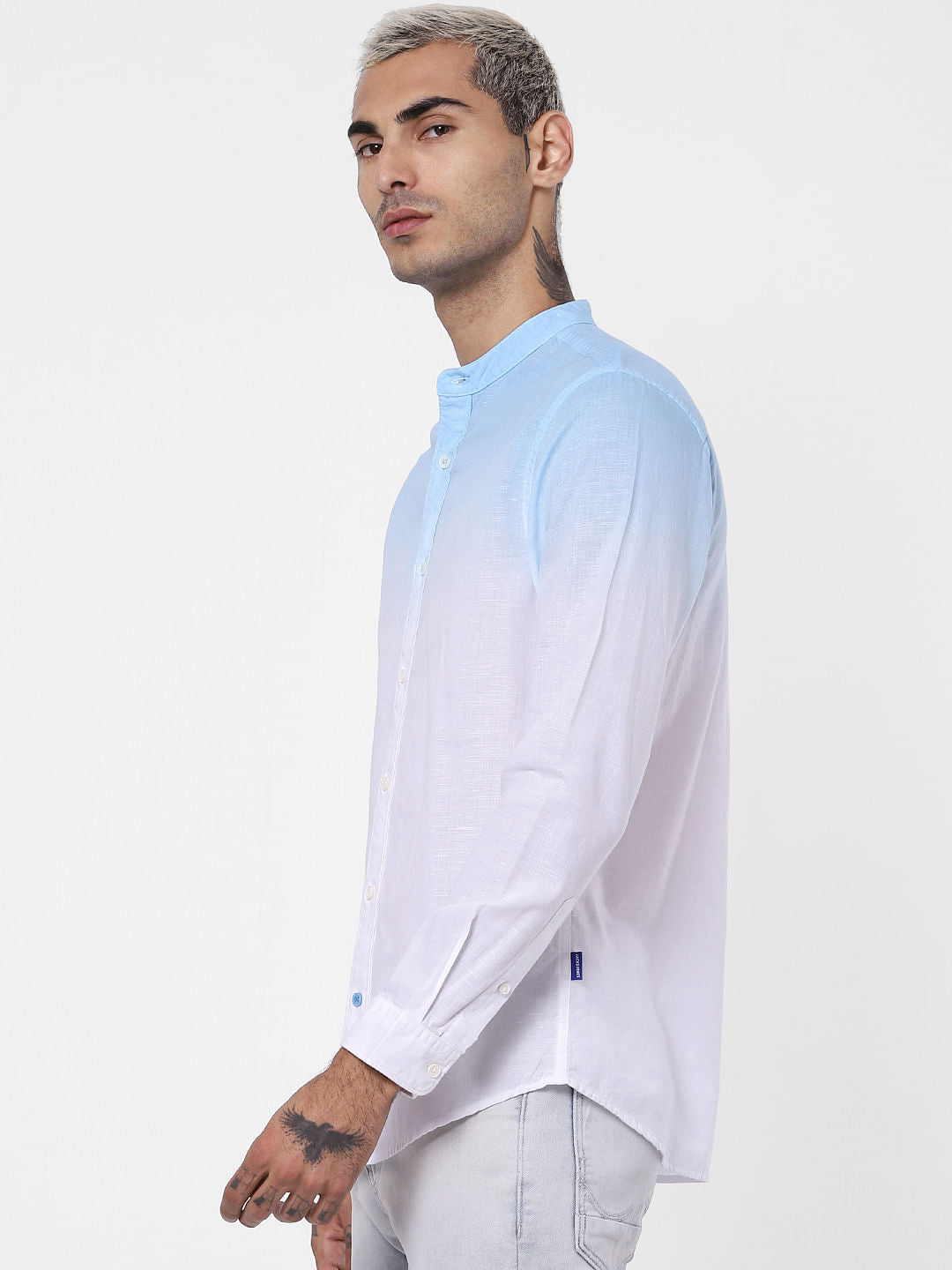 Blue Ombre Full Sleeves Shirt