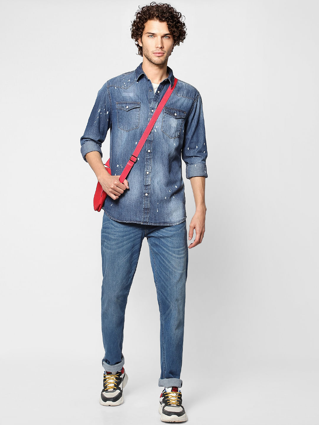 Full Sleeves Indigo Dyed Denim Regular Fit Shirt